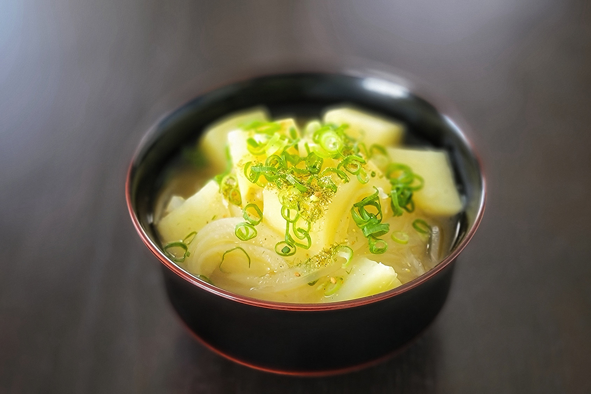 Vegan Potato Onion Miso Soup