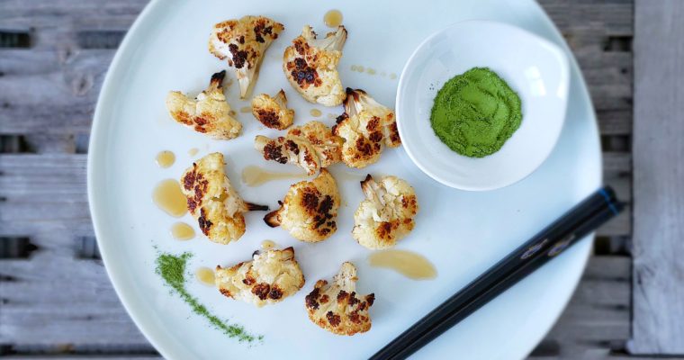 Roasted Cauliflower with Matcha Salt