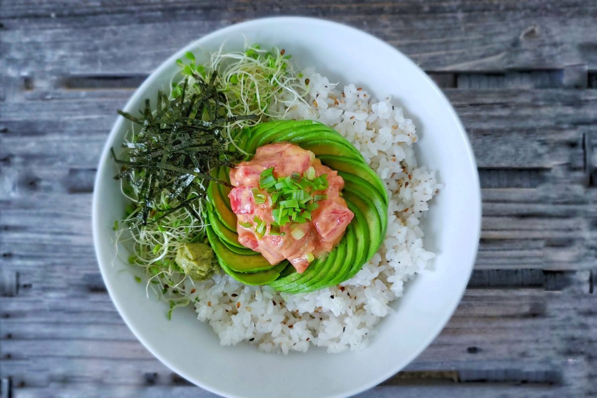 Spicy Mayo “Tuna” Sushi Bowl