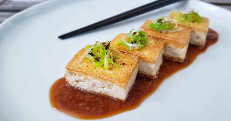 Pan-Fried Tofu with Sweet & Savory Sauce
