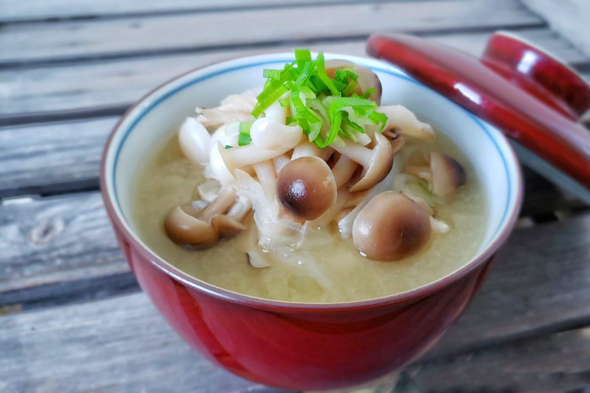 Miso Soup With Shimeji Mushrooms Plant Based Matters