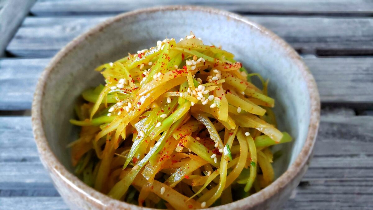Broccoli Stalk Namul Korean Style Side Dish Plant Based Matters