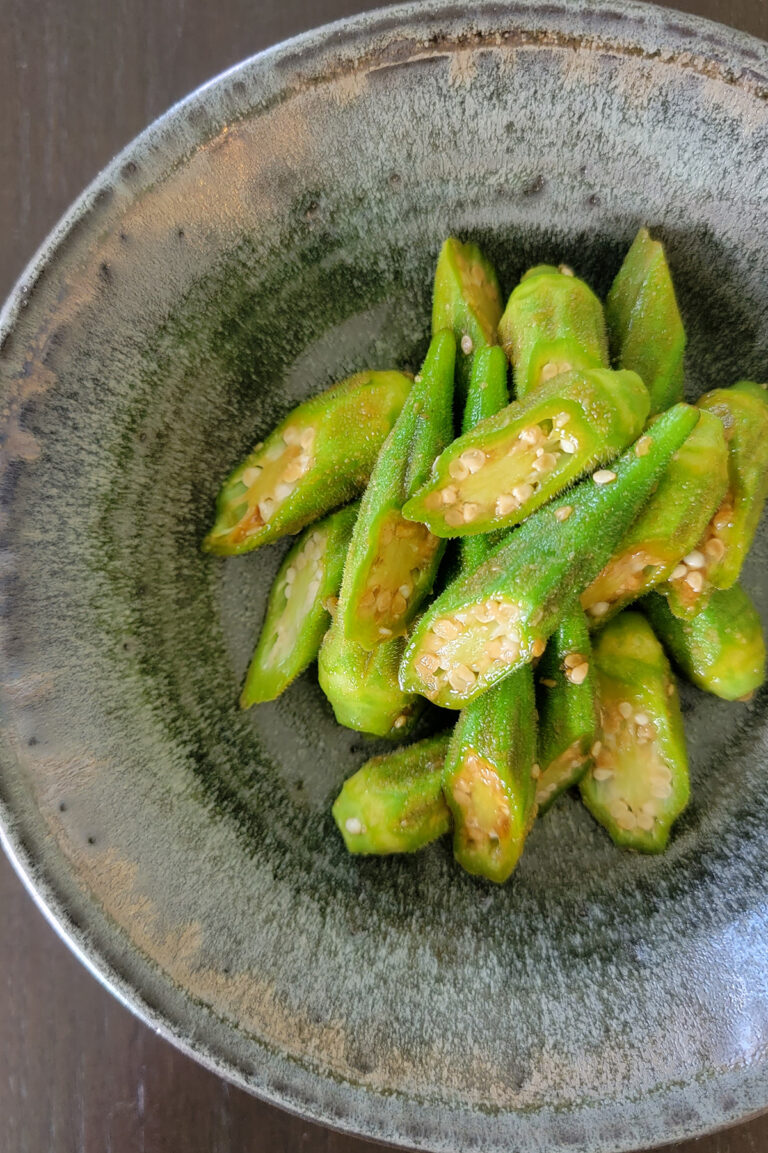 Japanese Style Seasoned Okra (Vegan) - Plant-Based Matters