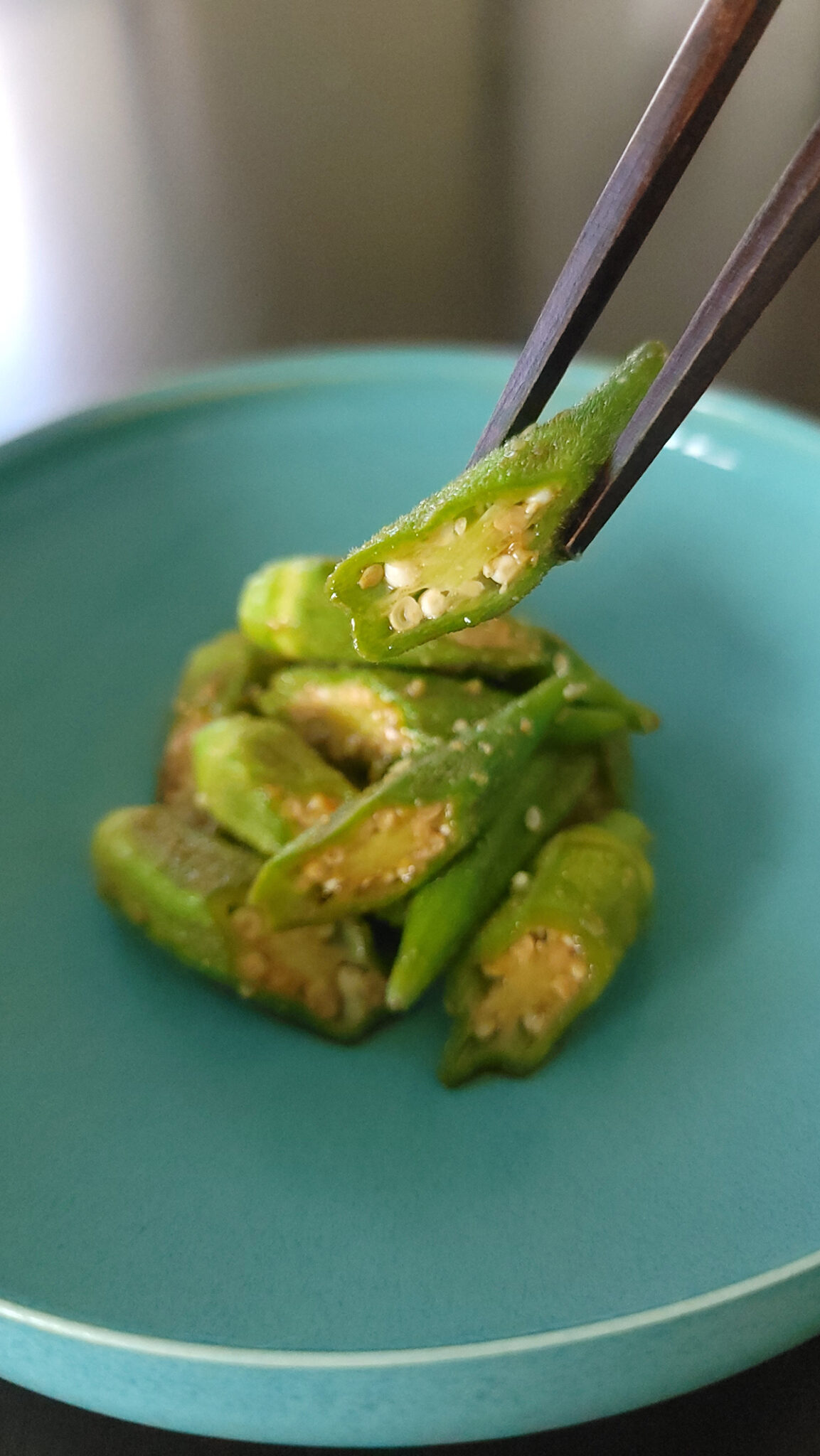 Japanese Style Seasoned Okra (Vegan) - Plant-Based Matters