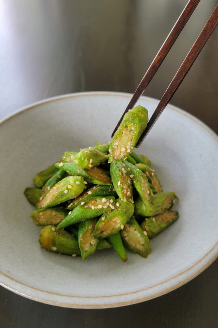 Japanese Style Seasoned Okra (Vegan) - Plant-Based Matters