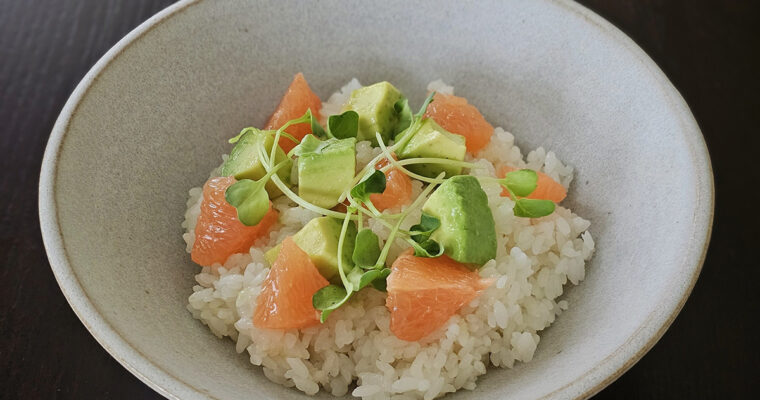 Vegan Grapefruit Avocado Sushi
