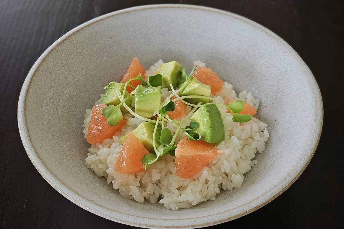 Vegan Grapefruit Avocado Sushi