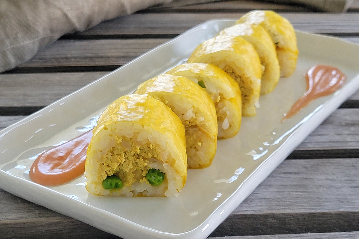 Japanese Curry Flavored Tofu Rice Roll
