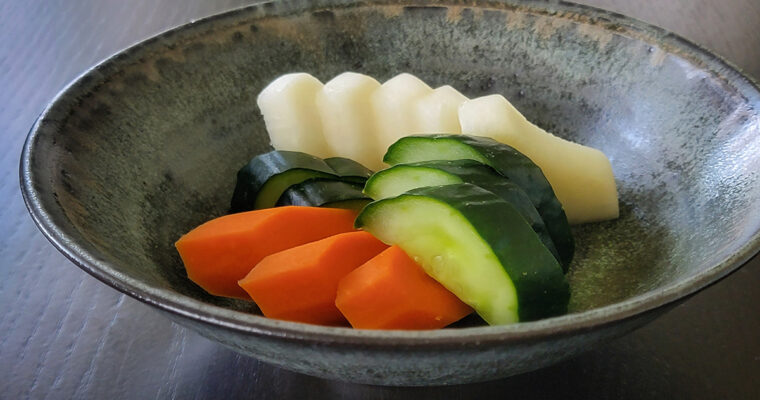 Nukazuke (Japanese Pickles Made in a Fermented Rice Bran Bed)