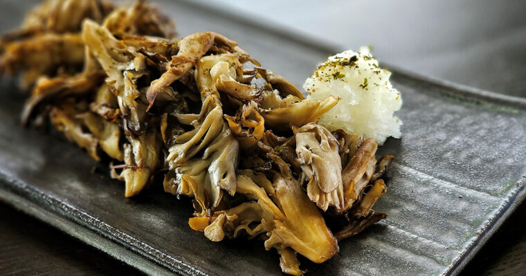 Vegan Butter Shoyu Maitake Mushrooms