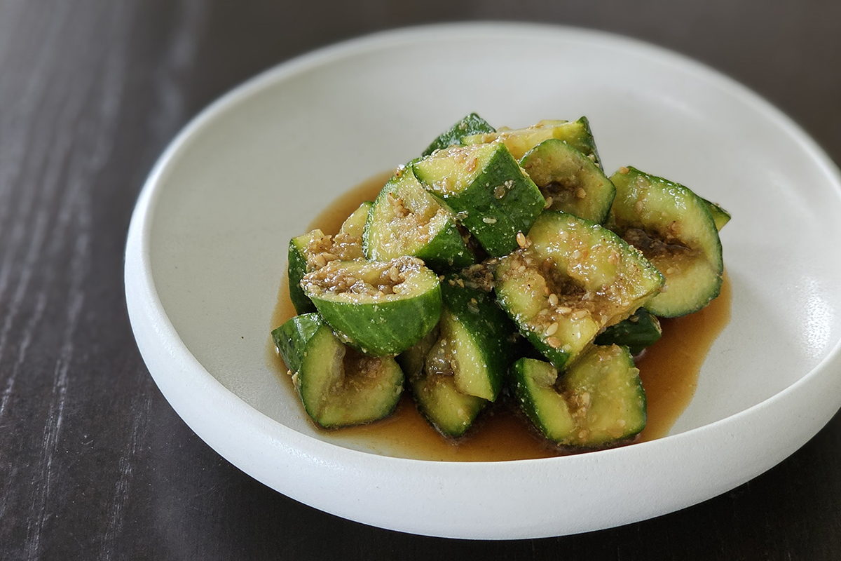 Japanese Spicy Pickled Cucumber (Vegan)